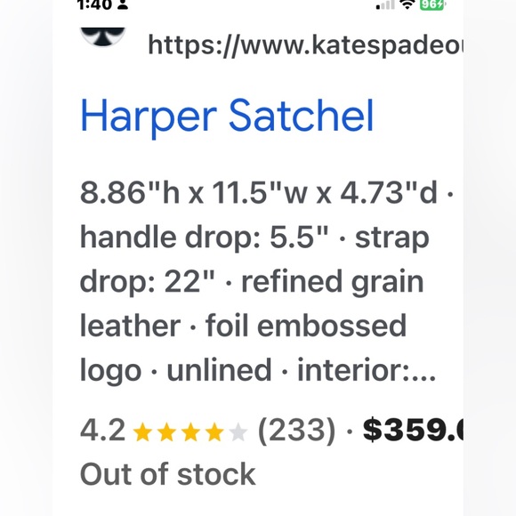 KATE SPADE HARPER CHERRY RED BURGUNDY LEATHER SATCHEL PURSE CROSSBODY STRAP - Picture 6 of 16